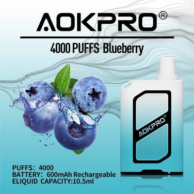 50mg Strength Blueberry 4000 Puff Disposable Vape Pods Nicotine 5%