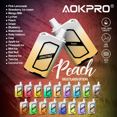 Liquid 10.5ml Long Lasting Disposable 4000 Puff Vapes 1.2ohm