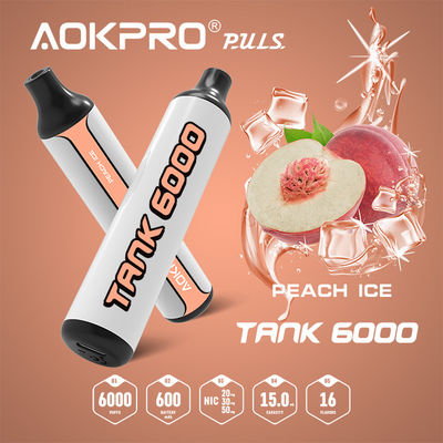 15ml Peach Ice Disposable Electronic Vape Pen 50mg 6000 Puff