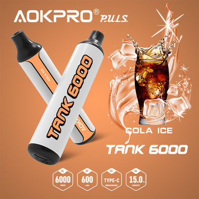50mg Salt Nic Cola Ice Disposable Flavored Rechargeable Vape Pen 15ML 600mAh