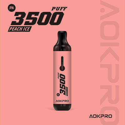 3500 Puff Flavored Disposable Vapes Peach Ice E Cigarette 12ml