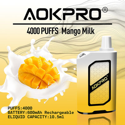 4000 Puffs MTL Rechargeable Disposable Vape Nicotine Pods 600mAh