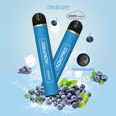 Blueberry Flavor 3000 Puff Bar 2% Disposable Nicotine Salt Devices 600mah
