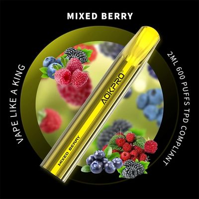 Mixed Berry PC 600 Puff Nicotine Vape Pod Device 1.6ohm Coil Resistance